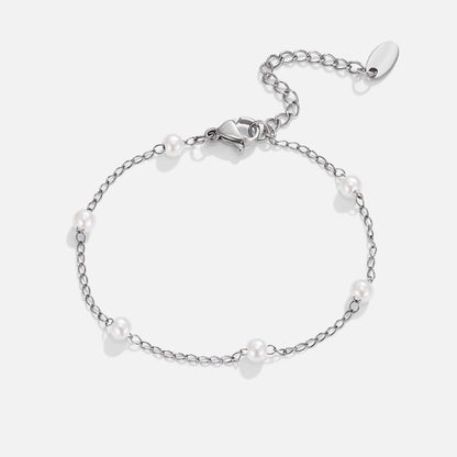 Nura Silver-Tone Freshwater Pearl Bracelet