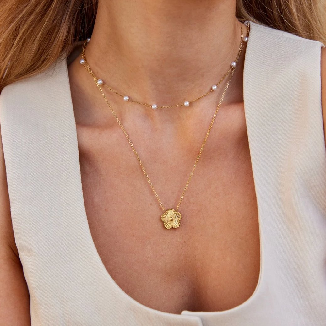 Nura Pearl Gold-Tone Necklace