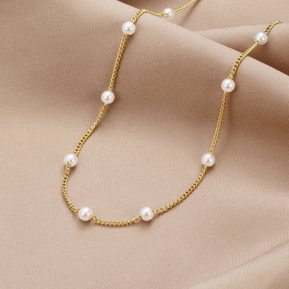 Nura Pearl Gold-Tone Necklace