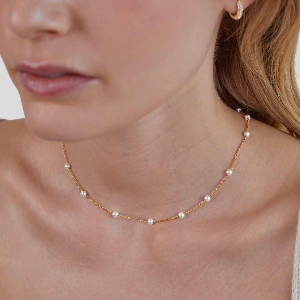Nura Pearl Gold-Tone Necklace