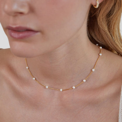 Nura Pearl Gold-Tone Necklace