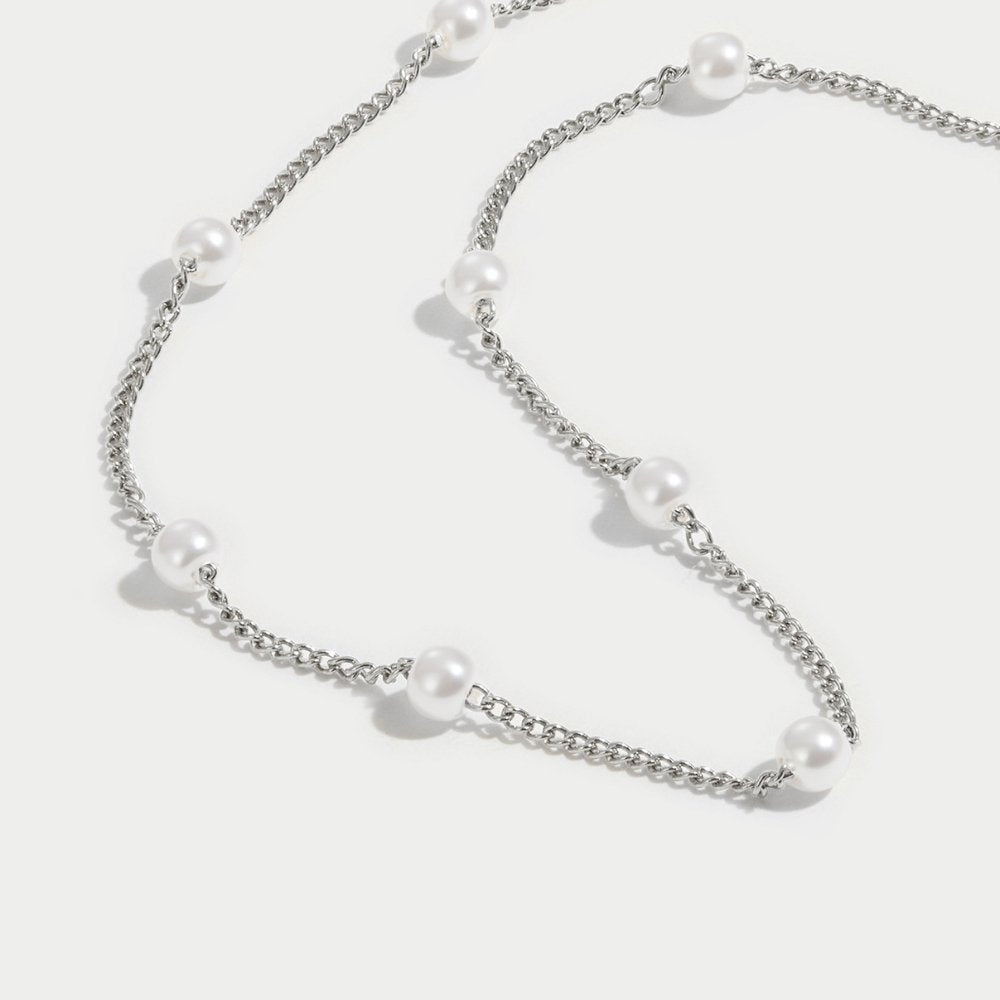 Nura Pearl Silver-Tone Necklace