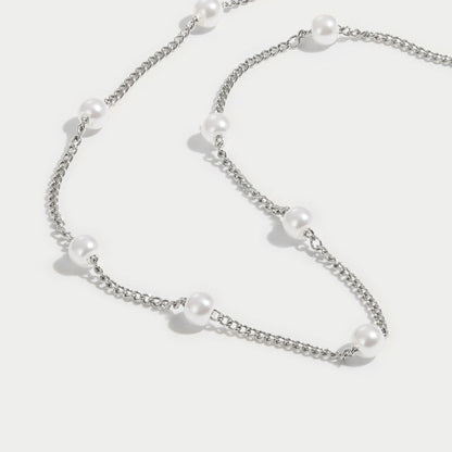 Nura Pearl Silver-Tone Necklace