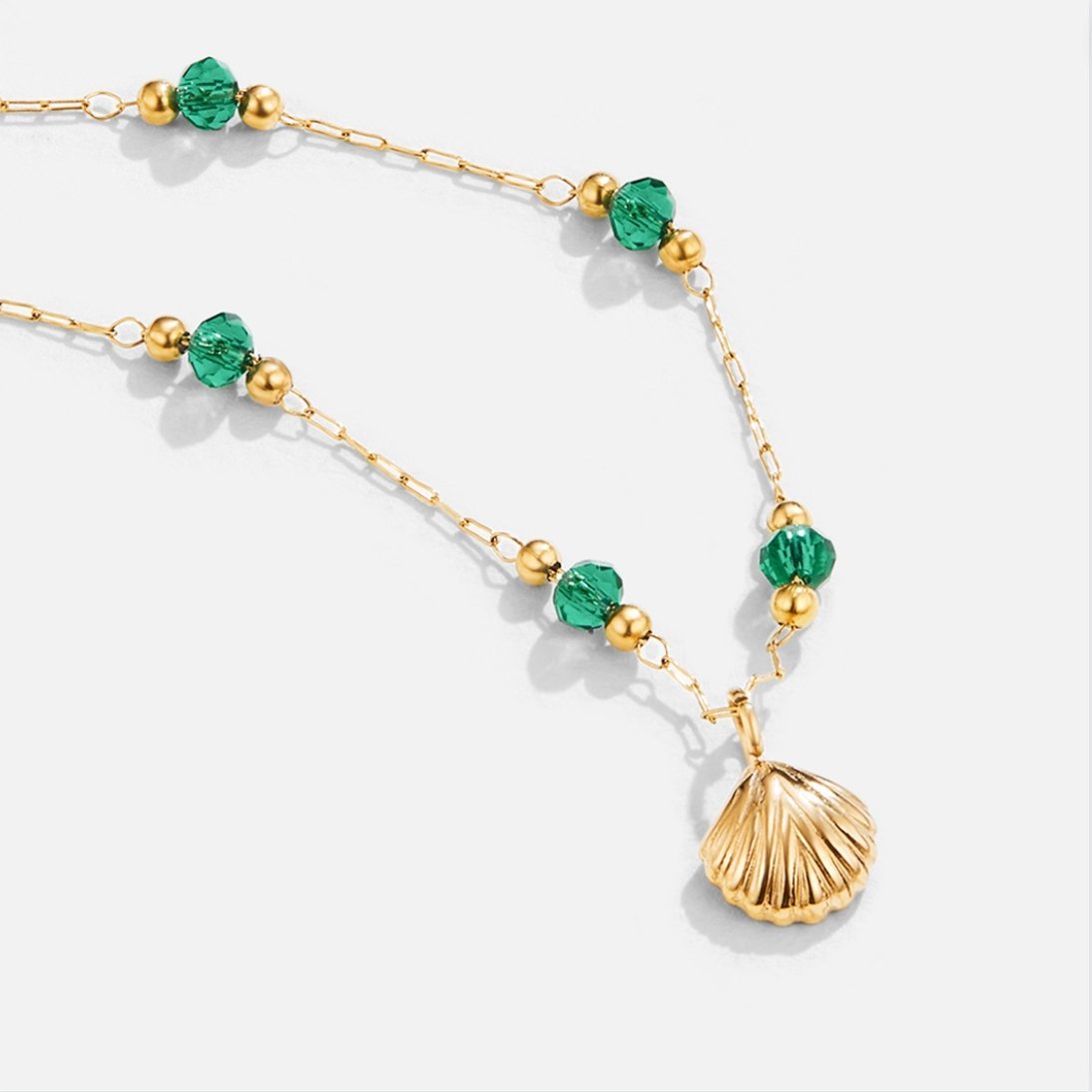Ocean Lover Shell and Bead Necklace Set