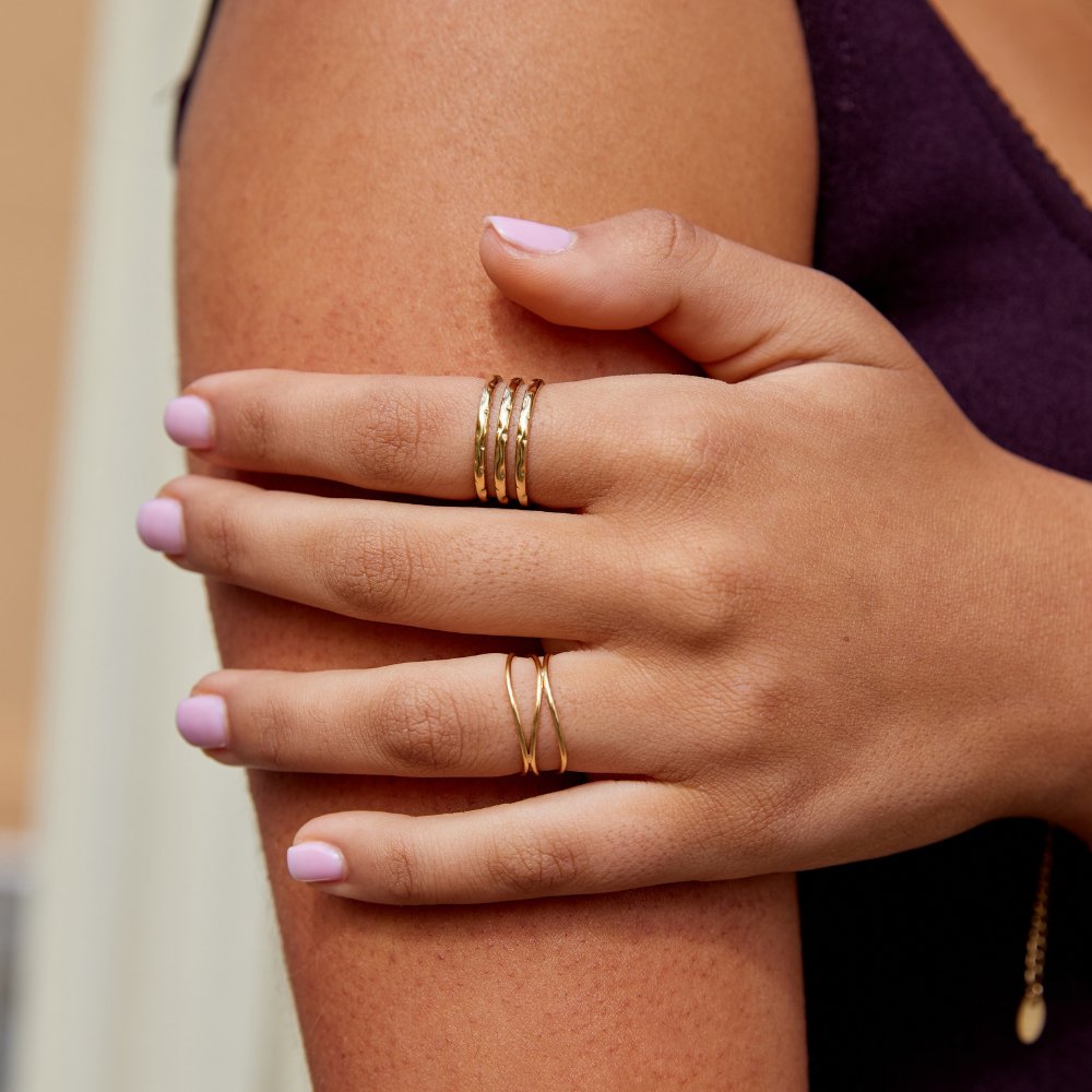 Ohio Layered Gold-Tone Ring