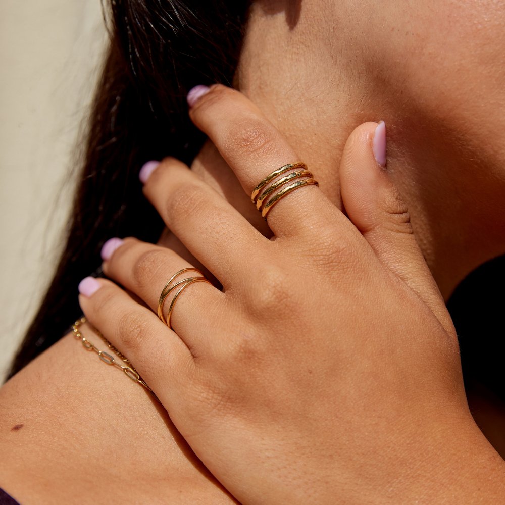 Ohio Layered Gold-Tone Ring