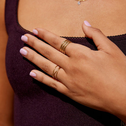 Ohio Layered Gold-Tone Ring