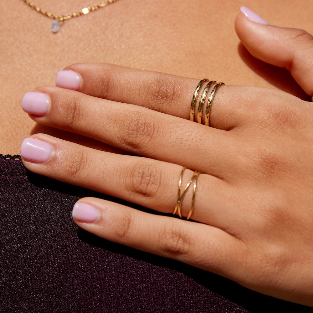 Ohio Layered Gold-Tone Ring