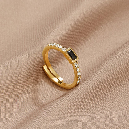 Onyx-Tone Black Crystal Ring