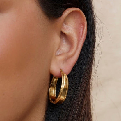 Orelia Gold-Tone Hoops