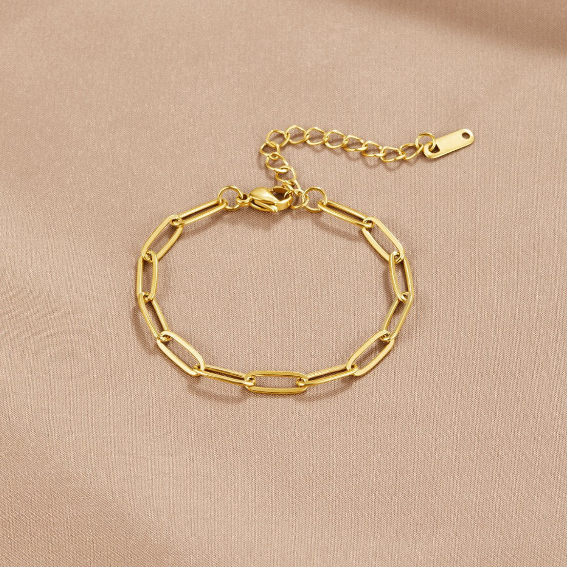 Paperclip Gold-Tone Chain Bracelet
