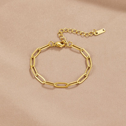 Paperclip Gold-Tone Chain Bracelet