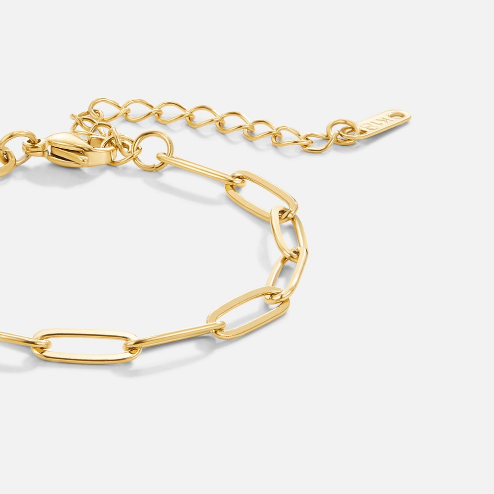 Paperclip Gold-Tone Chain Bracelet