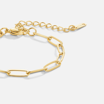 Paperclip Gold-Tone Chain Bracelet