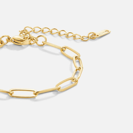 Paperclip Gold-Tone Chain Bracelet