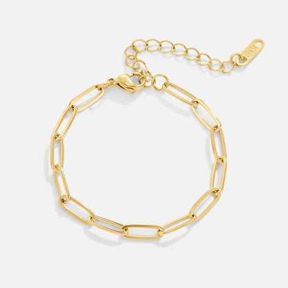 Paperclip Gold-Tone Chain Bracelet