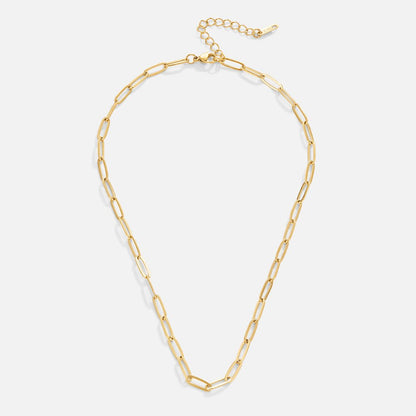 Gold-Tone Paperclip Chain Necklace
