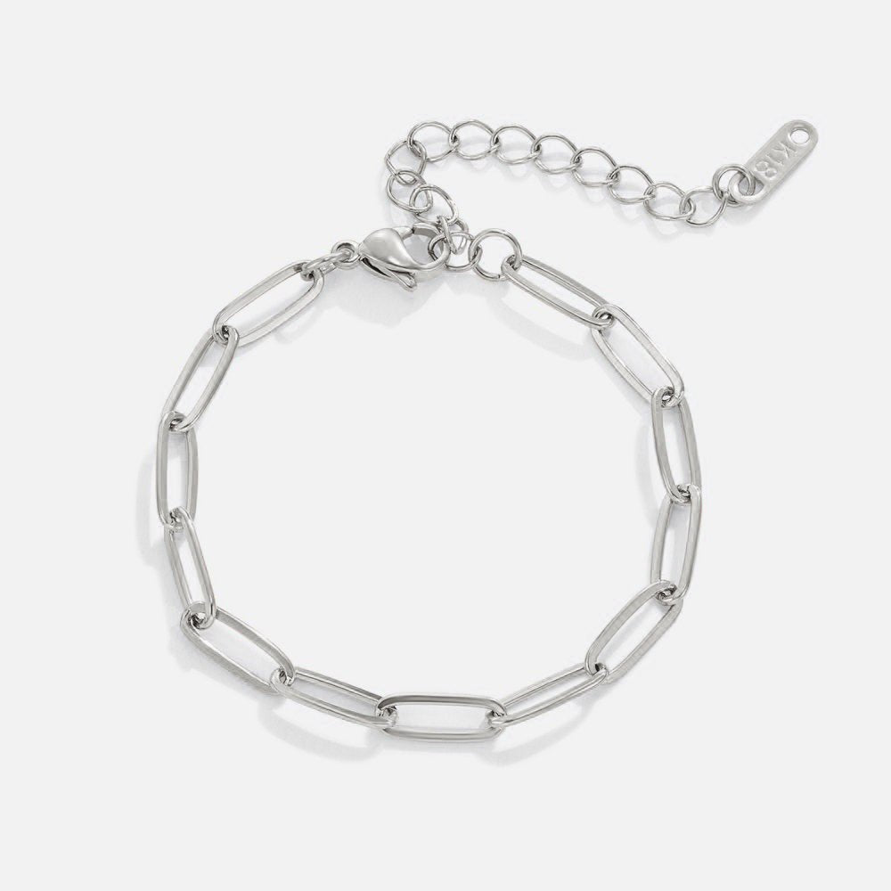 Paperclip Silver-Tone Bracelet