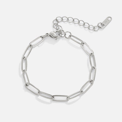 Paperclip Silver-Tone Bracelet