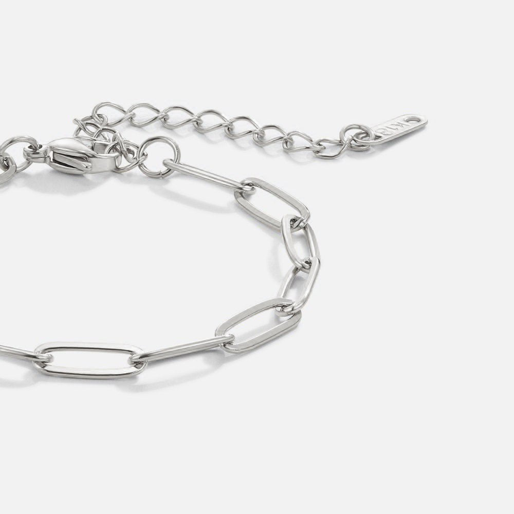 Paperclip Silver-Tone Bracelet