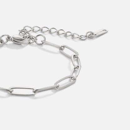 Paperclip Silver-Tone Bracelet