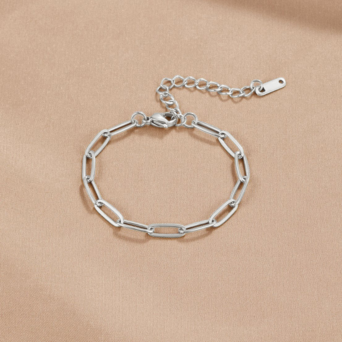 Paperclip Silver-Tone Bracelet