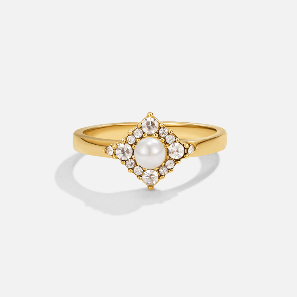 Pearl and Crystal Eternity Ring
