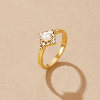Pearl and Crystal Eternity Ring