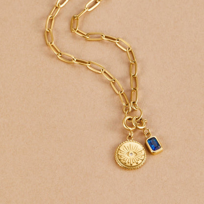 Pia Chain Link Charm Necklace Set