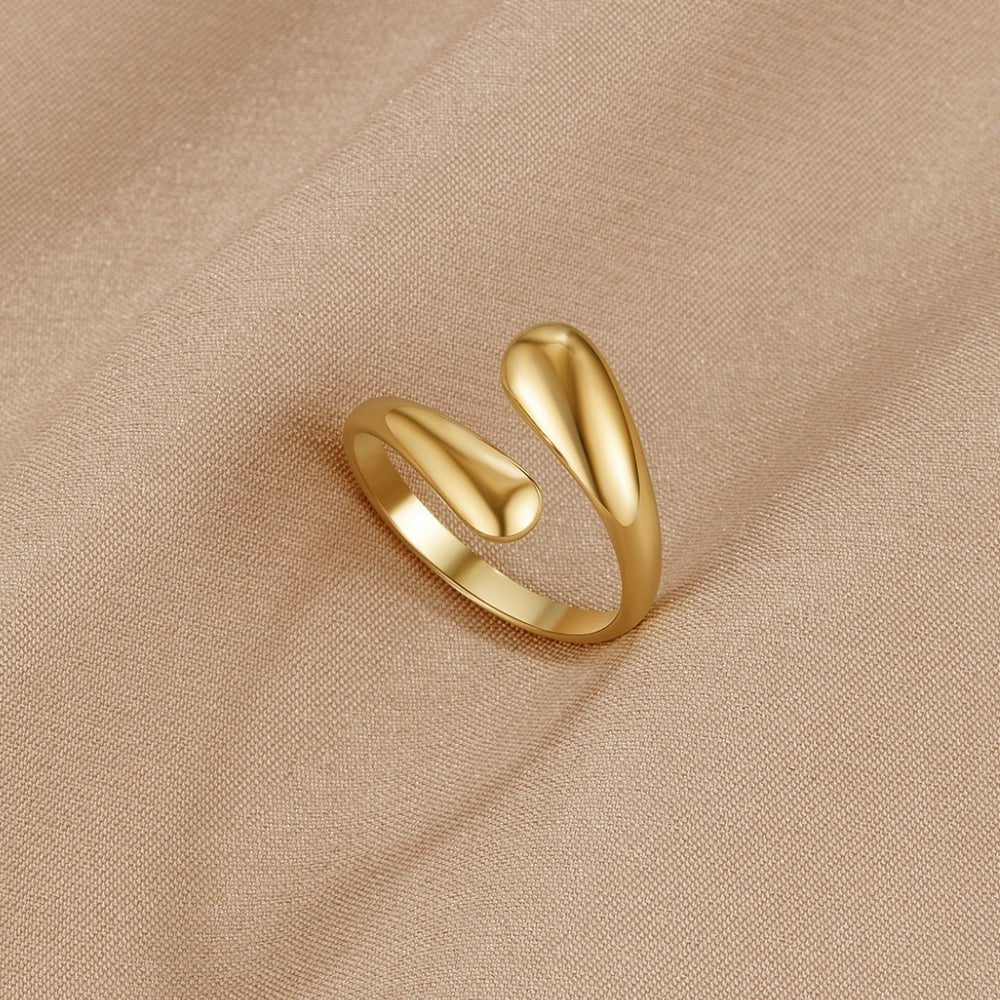 Raven Gold-Tone Wrap Ring