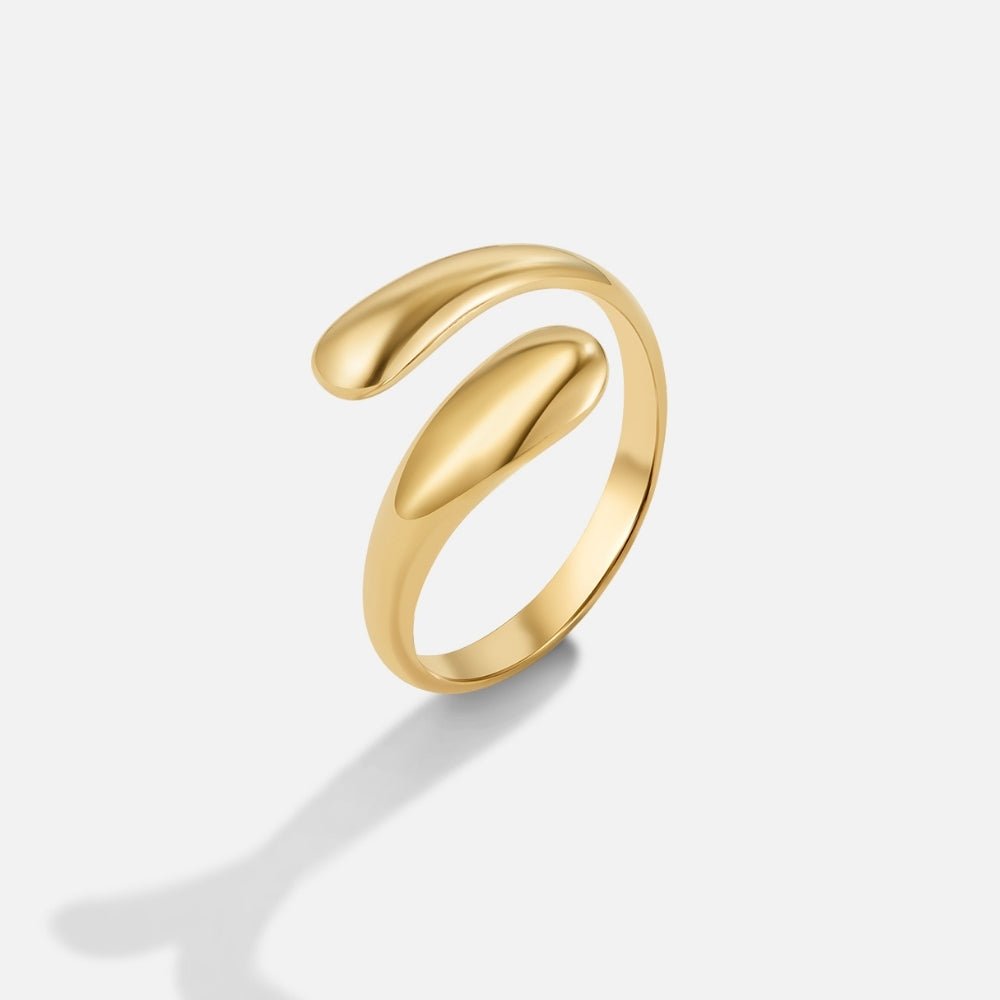 Raven Gold-Tone Wrap Ring