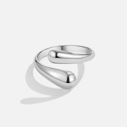 Raven Silver-Tone Wrap Ring