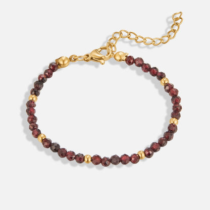 Deep Red Beaded Bracelet