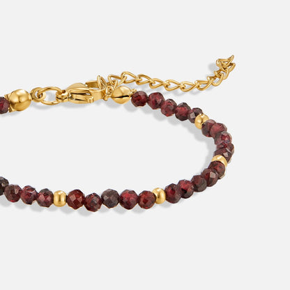 Deep Red Beaded Bracelet