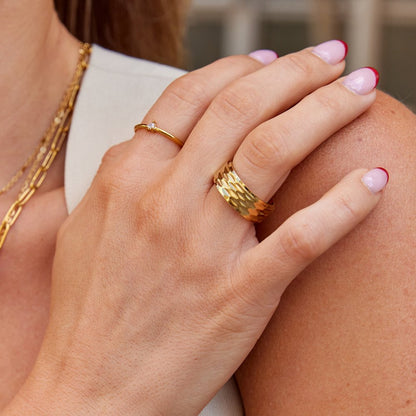 Rene Gold-Tone Chunky Ring