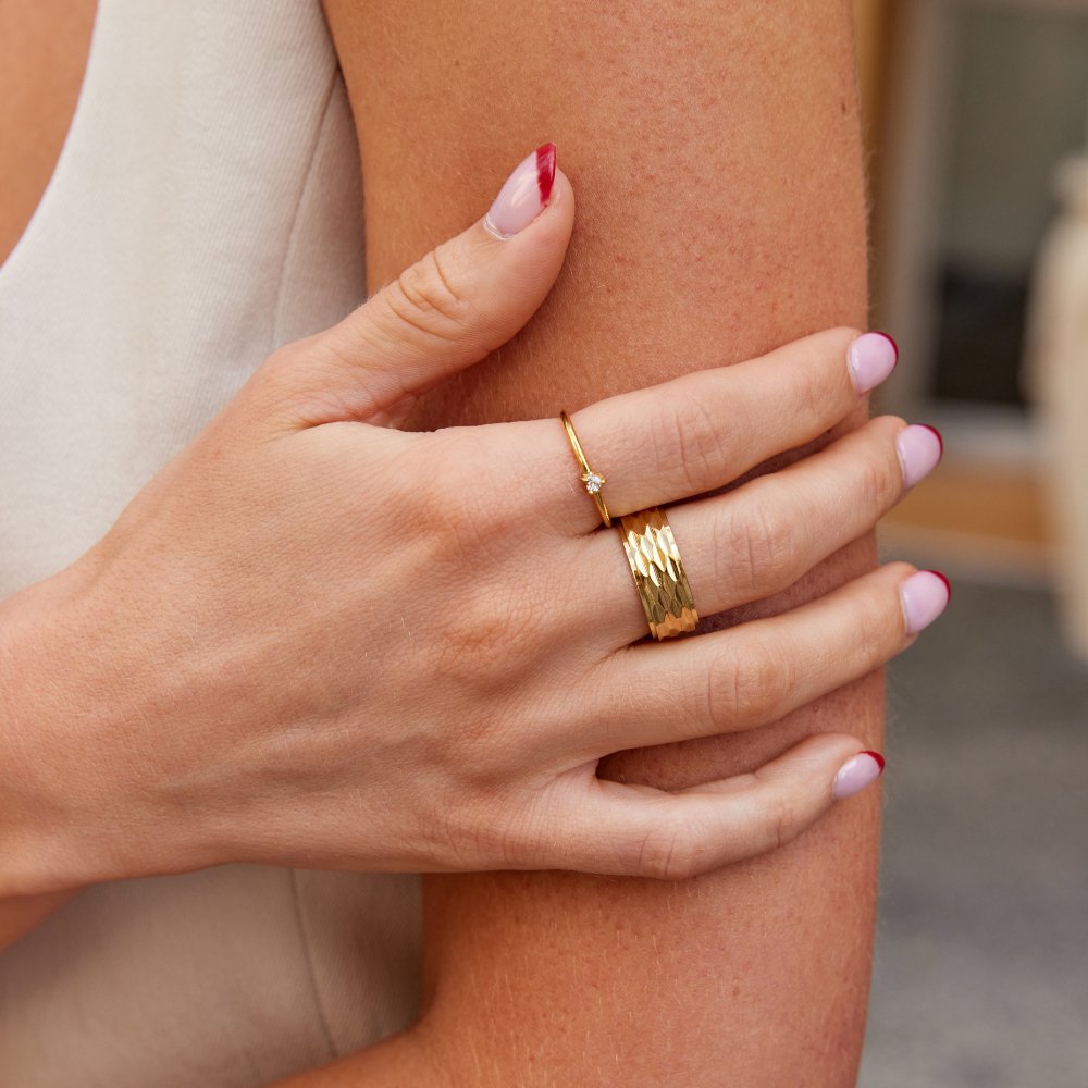 Rene Gold-Tone Chunky Ring