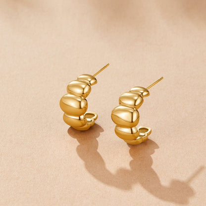 Rene Gold-Tone Puff Earrings