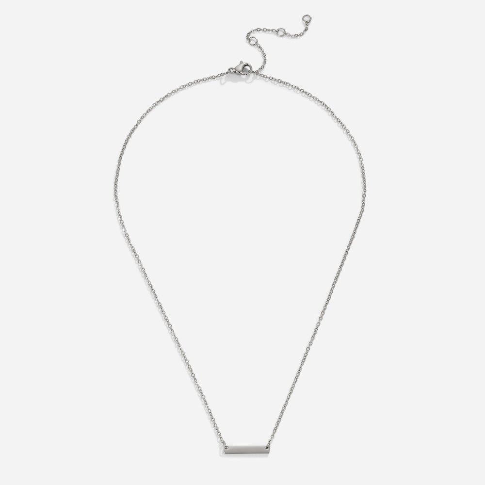 Rina Silver-Tone Bar Necklace