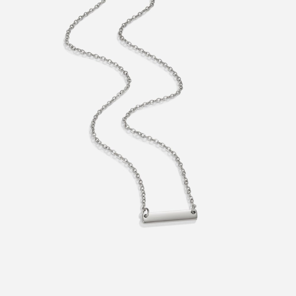 Rina Silver-Tone Bar Necklace
