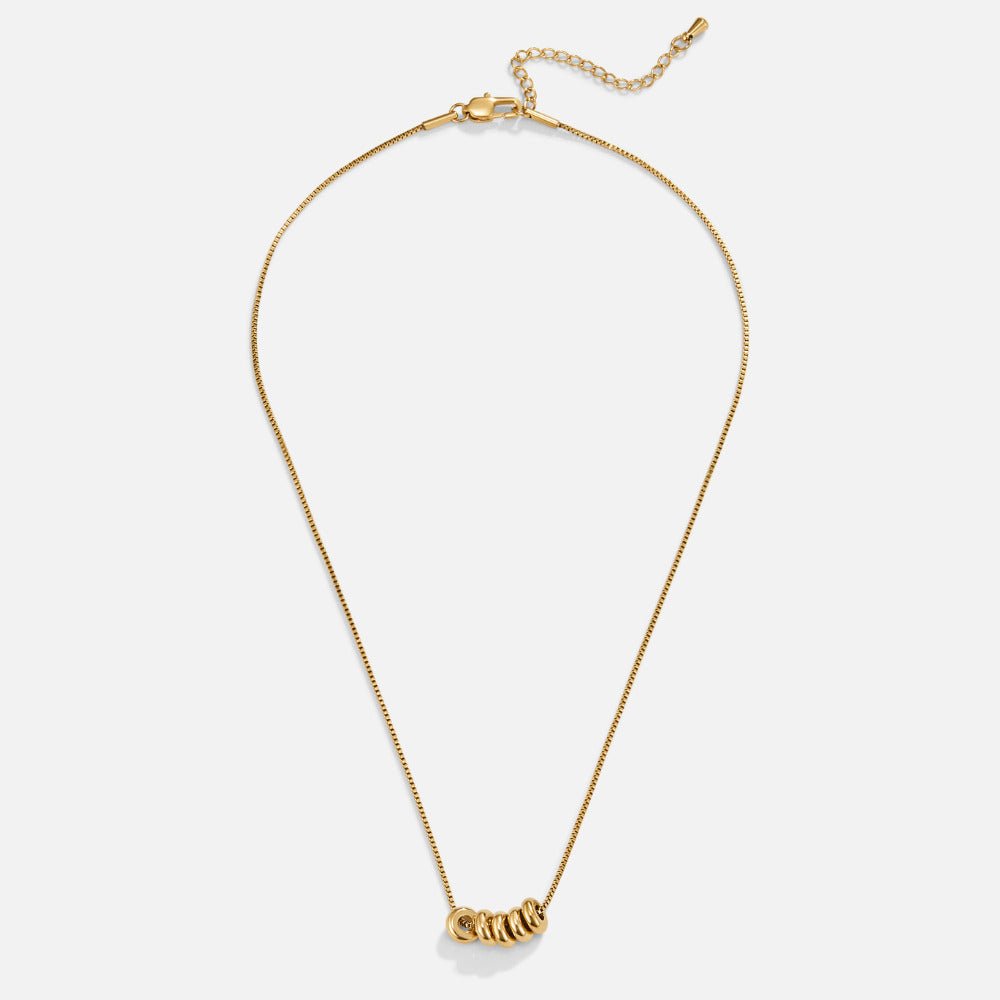 Rings of Happiness Gold-Tone Necklace