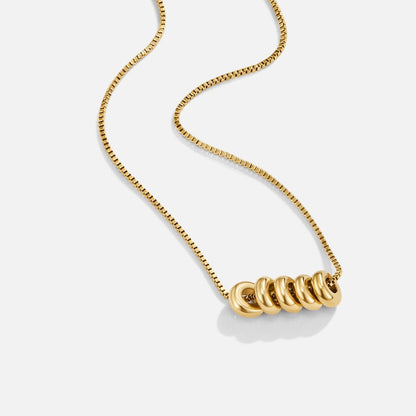 Rings of Happiness Gold-Tone Necklace