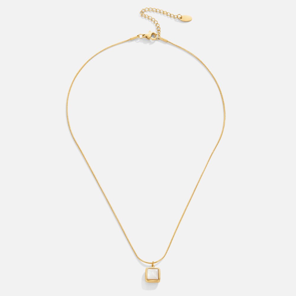 Riva Moonstone-Effect Drop Necklace