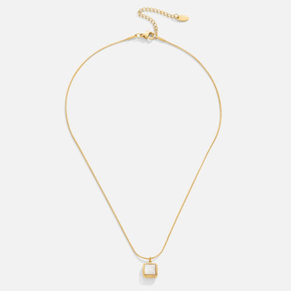 Riva Moonstone-Effect Drop Necklace