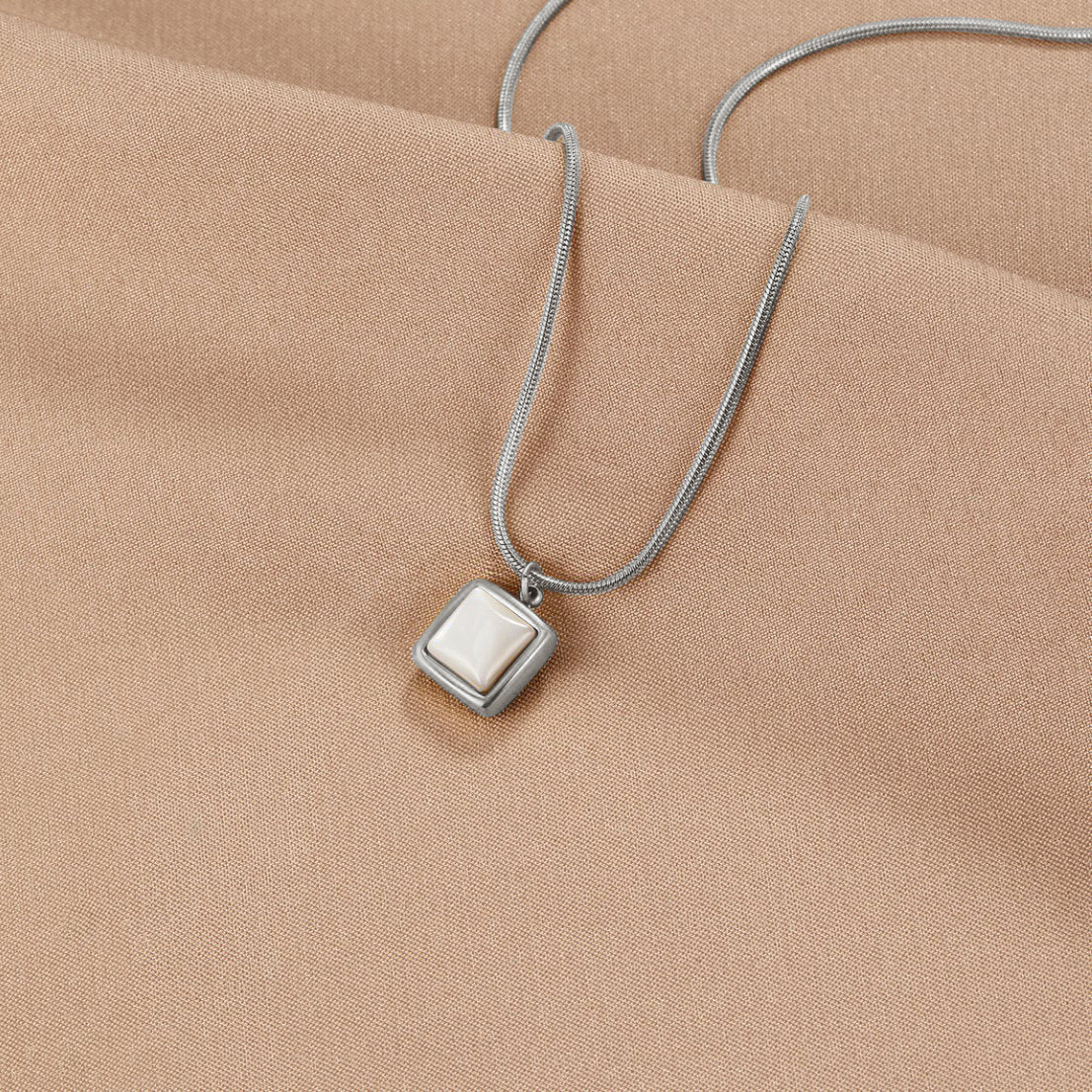 Riva Moonstone-Effect Pendant Necklace