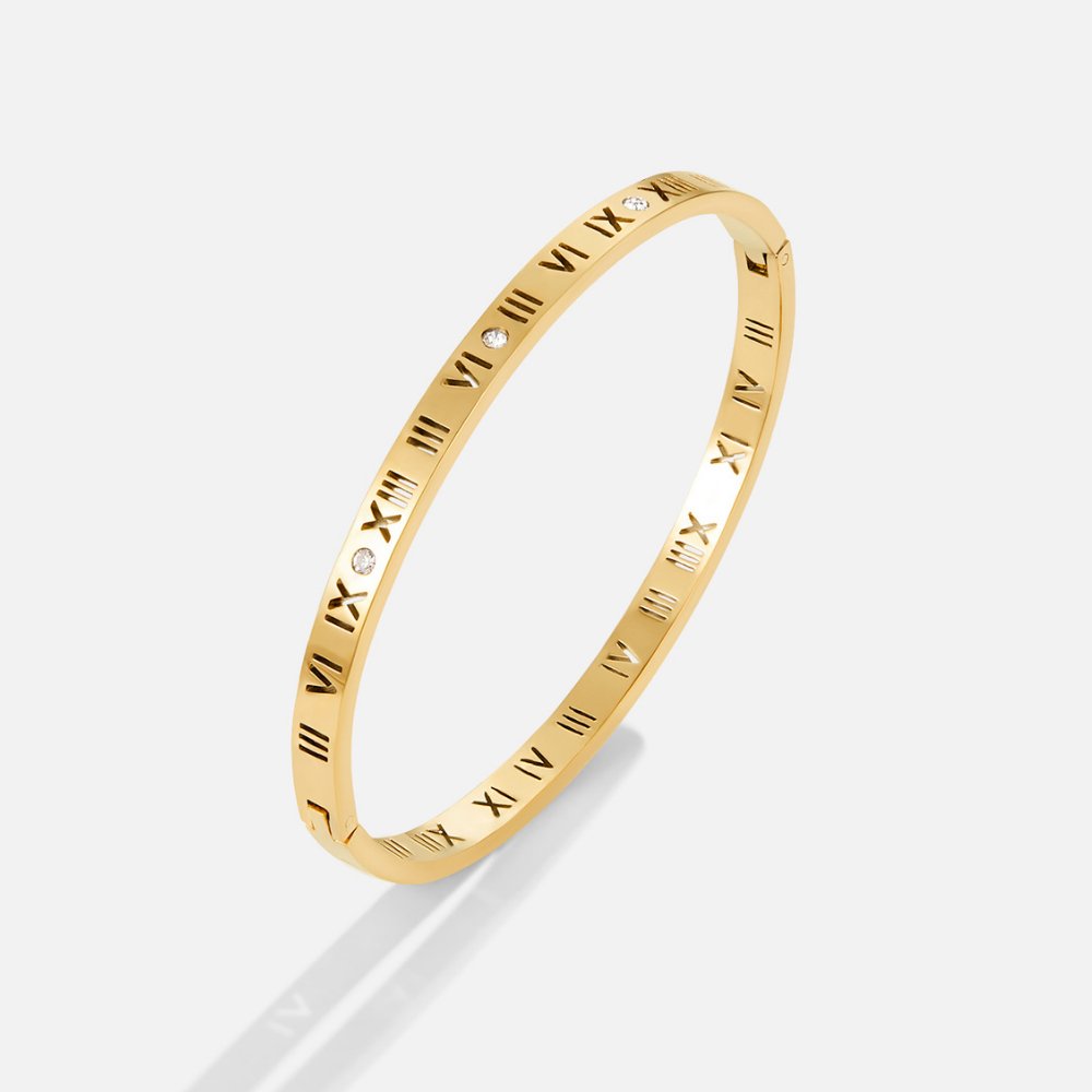 Roman Gold-Tone Bangle