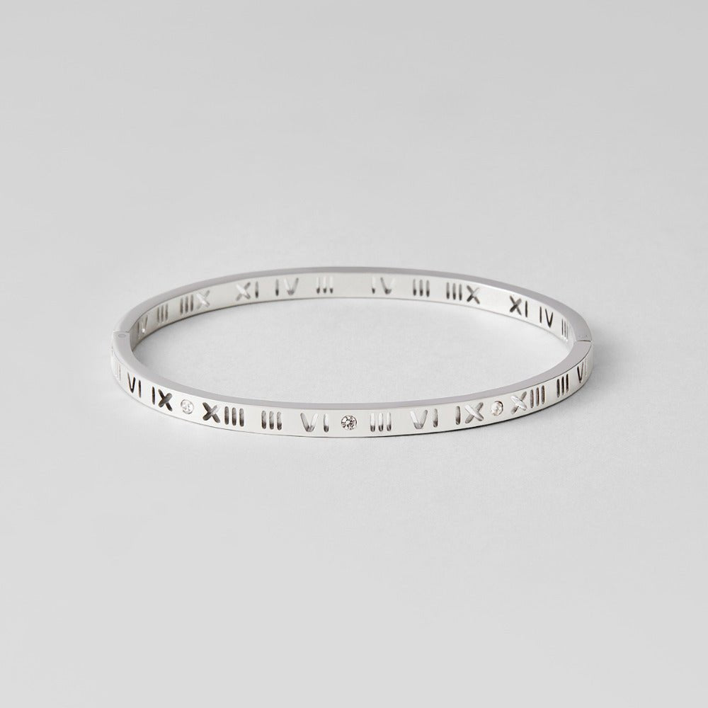 Roman Silver-Tone Bangle