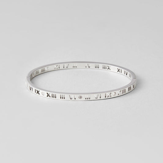 Roman Silver-Tone Bangle