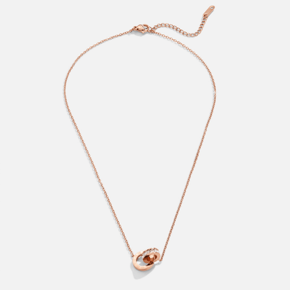 Rose Gold-Tone Infinity Necklace