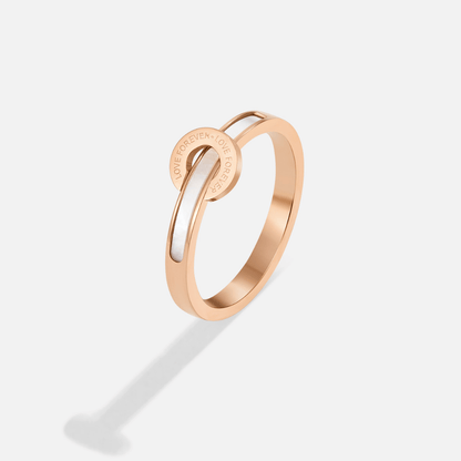 Rose Gold-Tone Infinity Ring