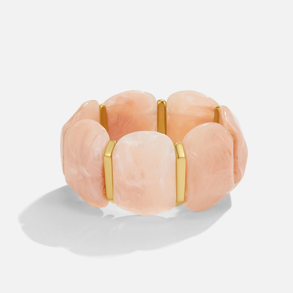 Rose Pink Stone Stretch Bracelet